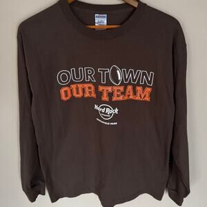 Jerzees Hard Rock Casino Cleveland Browns Long Sleeve Shirt Large